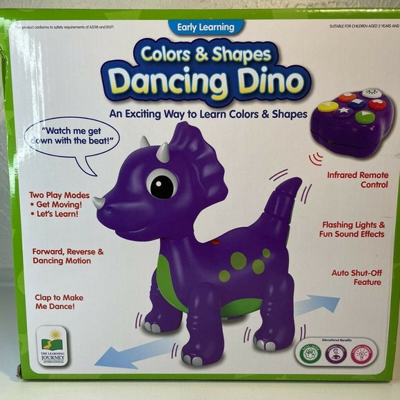 Dinasaur The Learning Journey Colors & Shapes Dancing Dino Kids Toys Purple - Picture 10 of 14
